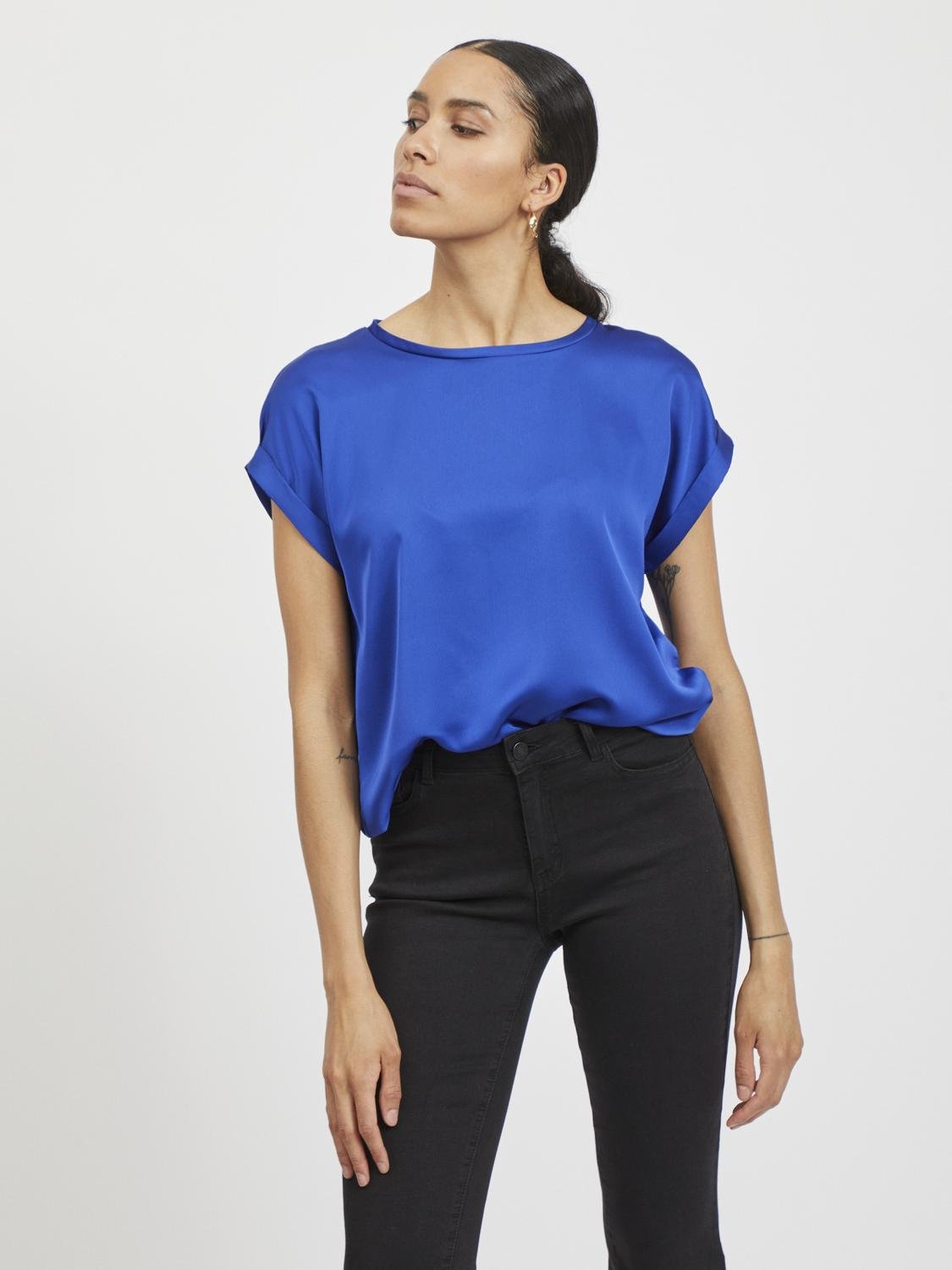 VIELLETTE Top - Mazarine Blue - VERO MODA & VILA Bergvik
